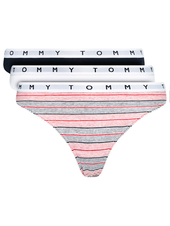 Tommy Hilfiger Tommy Hilfiger Sada 3 kusů string kalhotek 3P Print UW0UW02521 Barevná