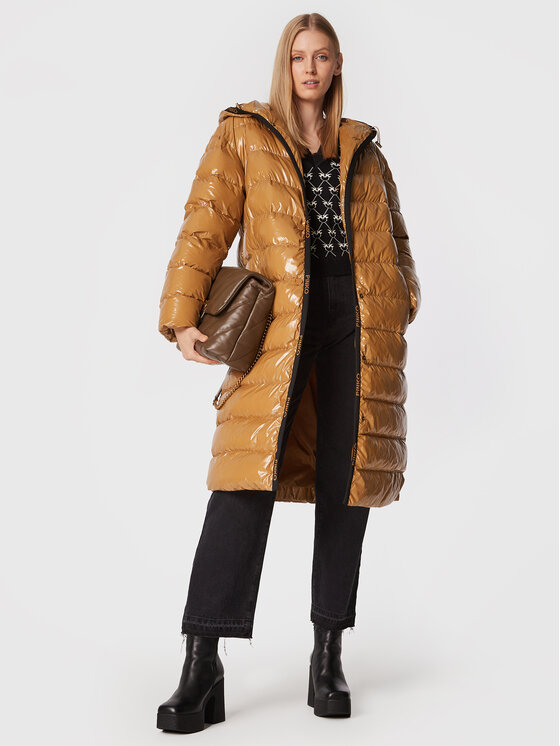 PINKO PINKO Zimska jakna Ida 1G18CY A00N Rjava Regular Fit