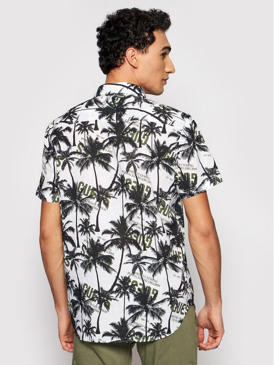 Guess Guess Hemd M1GH26 WDTV1 Weiß Regular Fit