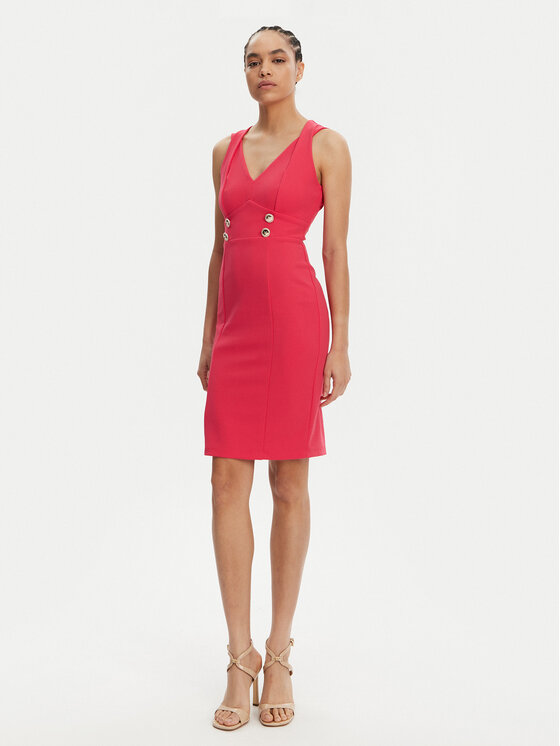Rinascimento Rinascimento Cocktail obleka CFC0019924002 Roza Regular Fit