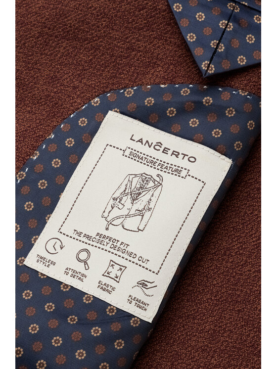 Lancerto Lancerto Marynarka Ravello MA073226000044 Brązowy Regular Fit