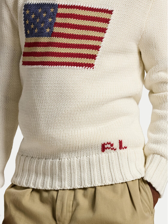 Polo Ralph Lauren Polo Ralph Lauren Πουλόβερ 323668285006 Λευκό Regular Fit