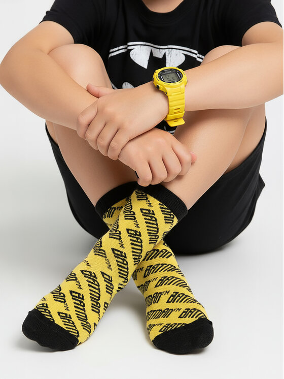 Batman Batman Lange Socken CEO-ACCCS-AW25-205WBBAT(3-PACK) Schwarz