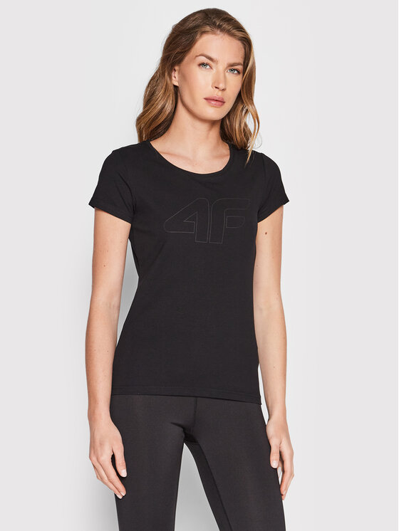 4F T-Shirt FEA, Nero, XS Donna