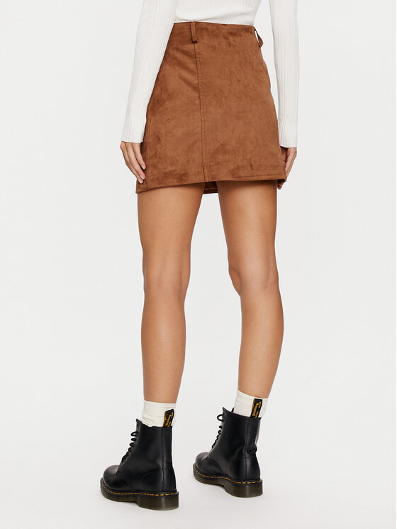 Gina Tricot Gina Tricot Tehisnahast seelik 24264 Pruun Regular Fit