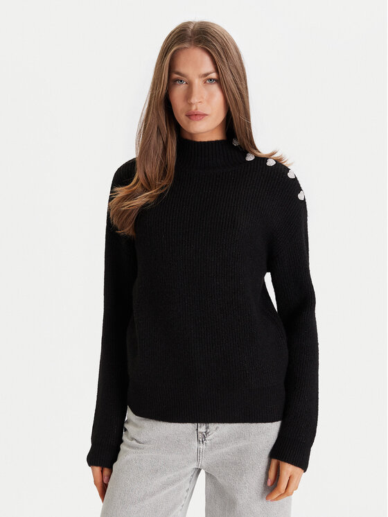 Morgan Morgan Rollkragenpullover 232-MSTORI Schwarz Regular Fit
