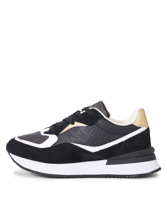 Tommy Hilfiger Tommy Hilfiger Sneakersy Lux Monogram Runner FW0FW07816 Černá