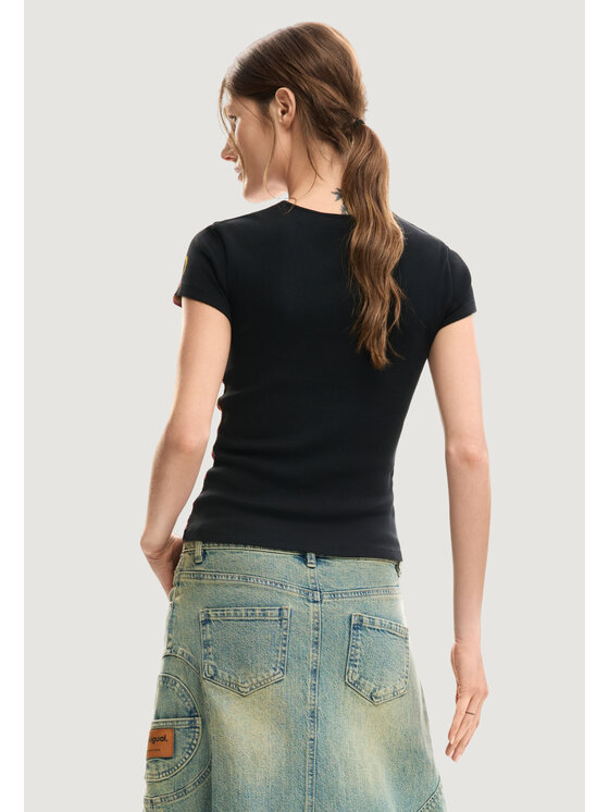 Desigual Desigual T-Shirt Dublin 26SWTK05 Μαύρο Regular Fit
