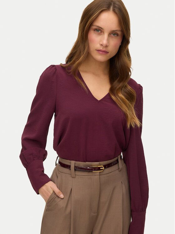 Vero Moda Vero Moda Blúz Esme 10338288 Bordó Regular Fit