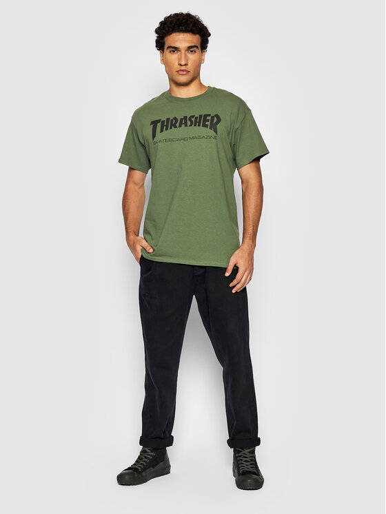 Thrasher Thrasher Marškinėliai Skatemag Žalia Regular Fit