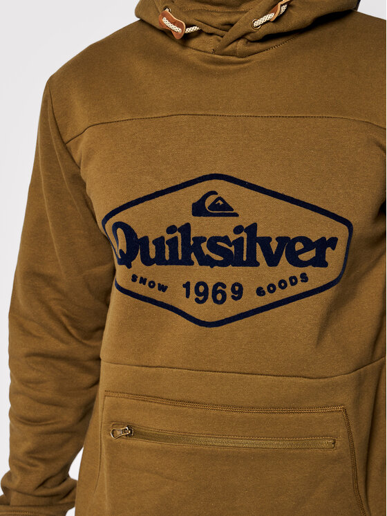 Quiksilver Quiksilver Bluză Big Logo Tech EQYFT04129 Verde Regular Fit