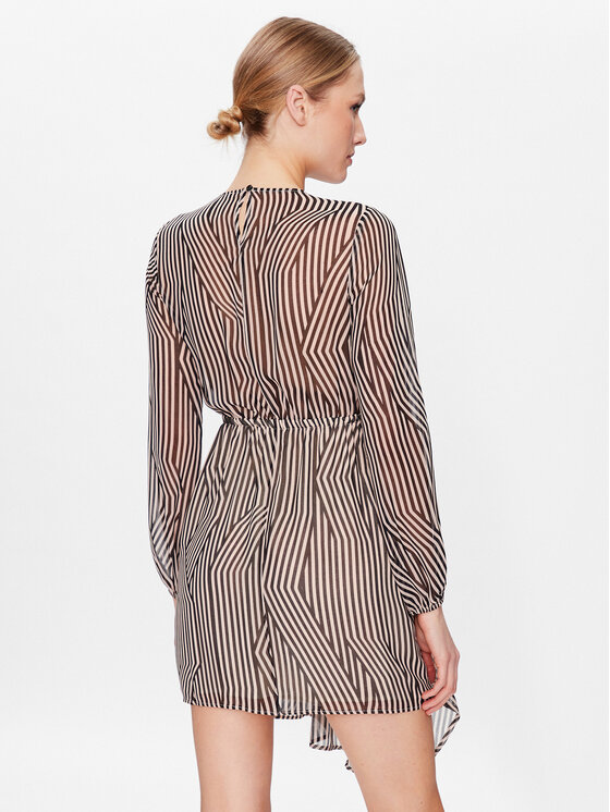 Sisley Sisley Každodenní šaty 4W7XLV036 Béžová Regular Fit