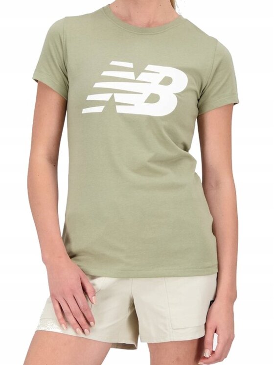 New Balance New Balance T-Shirt WT03816OLF Zielony Standard Fit