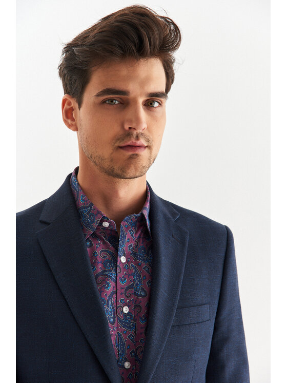 Pako Lorente Pako Lorente Marynarka P22WP-3X-030 Granatowy Slim Fit