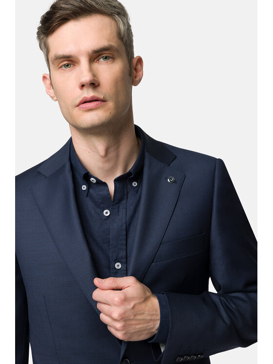 Lancerto Lancerto Garnitur Acapulco GA073123000012 Granatowy Slim Fit