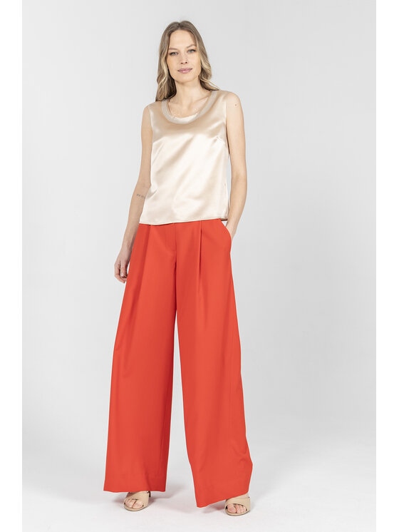 Deni Cler Milano Deni Cler Milano Spodnie materiałowe W-DC-5242-F2-A7-30-1 Czerwony Loose Leg