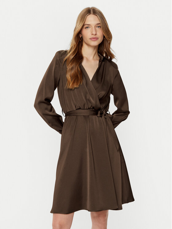 Rinascimento Rinascimento Vestito chemisier CFC0121838003 Marrone Regular Fit