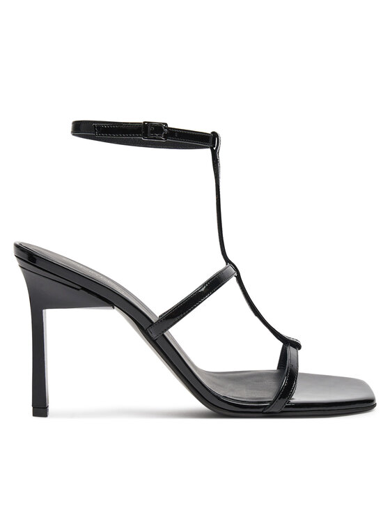 Sandale Calvin Klein Heel Gladi Sandal 90 Pat HW0HW02312 Negru
