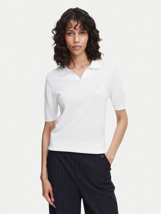 Beverly Hills Polo Club Tricou polo P-SS26W-M550273 Alb Regular Fit