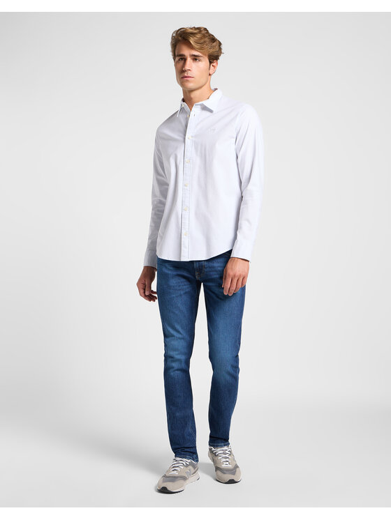 Lee Lee Koszula PATCH SHIRT 112363910 Biały Regular Fit