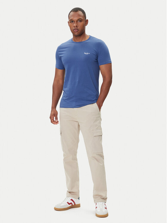 Pepe Jeans Pepe Jeans Marškinėliai Original Basic 3N PM5010133 Tamsiai mėlyna Regular Fit