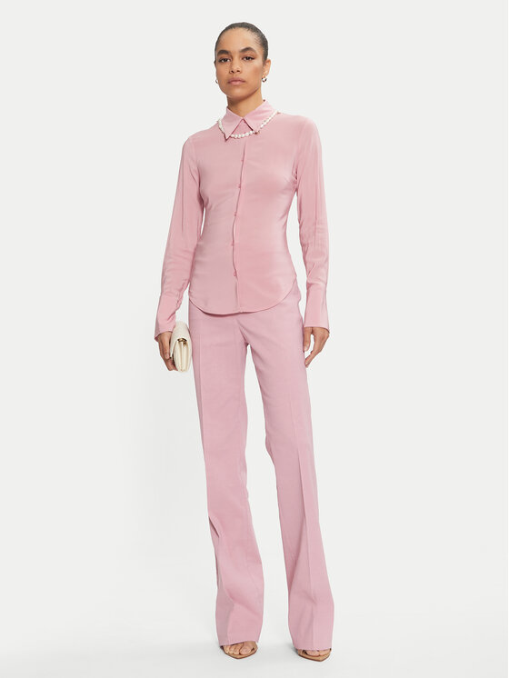 PINKO PINKO Koszula 100612 A1NI Różowy Regular Fit