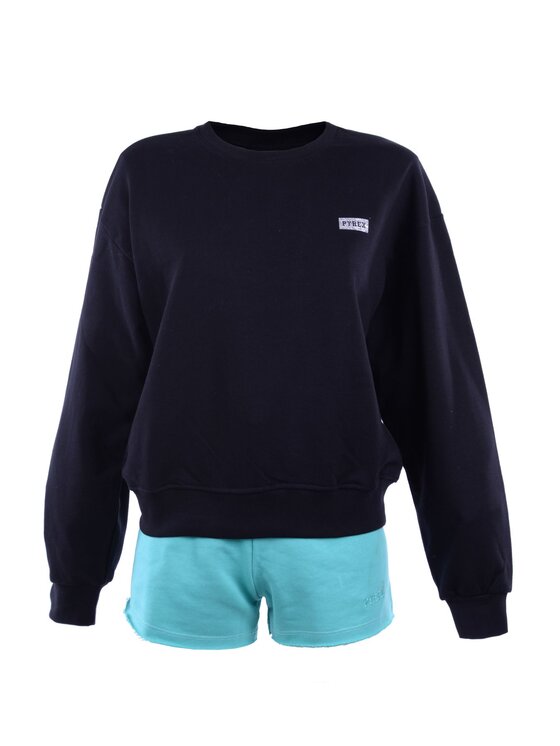 Pyrex Felpa FELPA DONNA PYREX IN COTONE SPESSO Nero Classic Fit