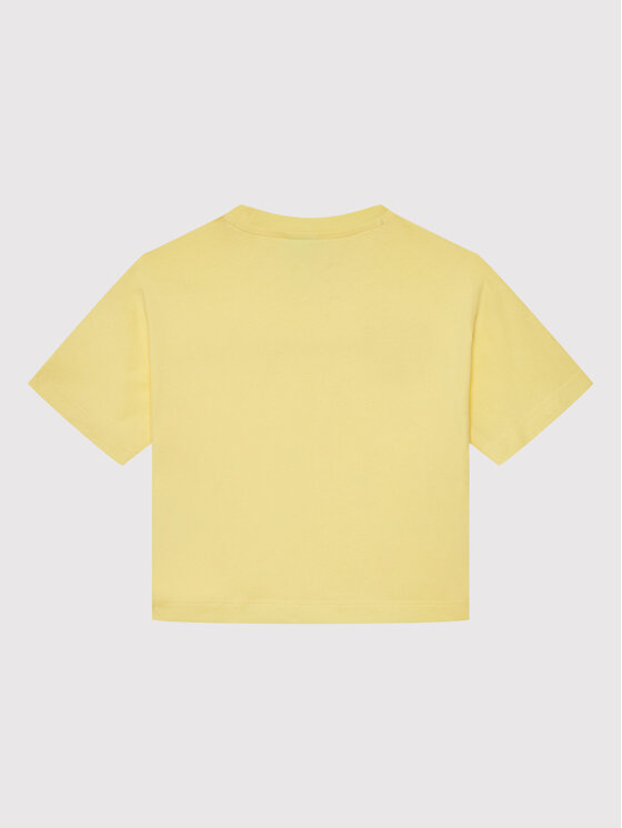 Champion Champion Komplet t-shirt i szorty sportowe 404319 Żółty Custom Fit