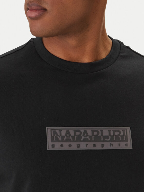 Napapijri Napapijri Tricou S-Box Logo NP0A4IFL Negru Regular Fit