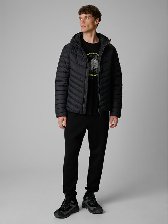 4F 4F Kurtka puchowa EVERYDAY ACTIVE Czarny Regular Fit
