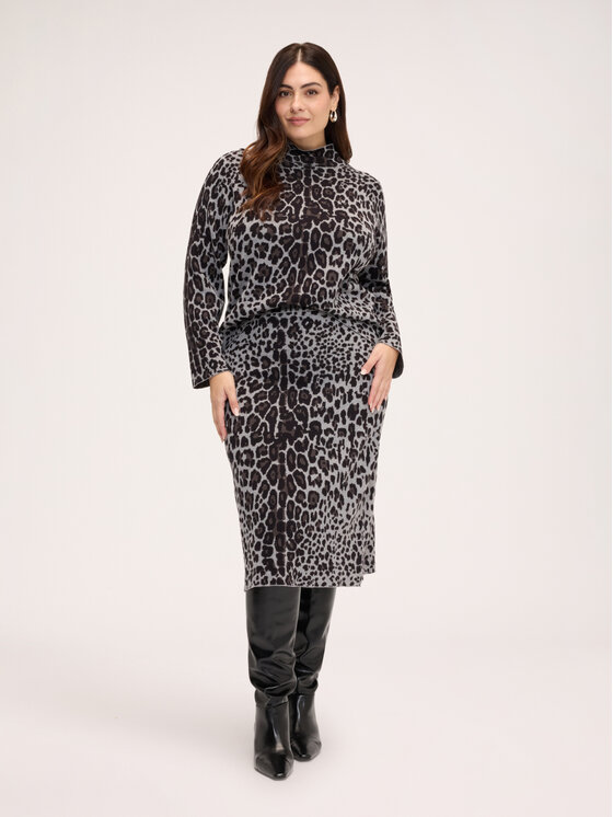 Fiorella Rubino Fiorella Rubino Spódnica midi 1605L000538N0S3 Szary Regular Fit