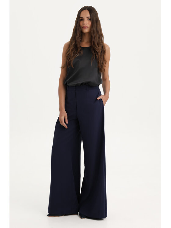 Deni Cler Milano Deni Cler Milano Spodnie materiałowe W-DC-5236-F2-I4-58-1 Granatowy Loose Leg