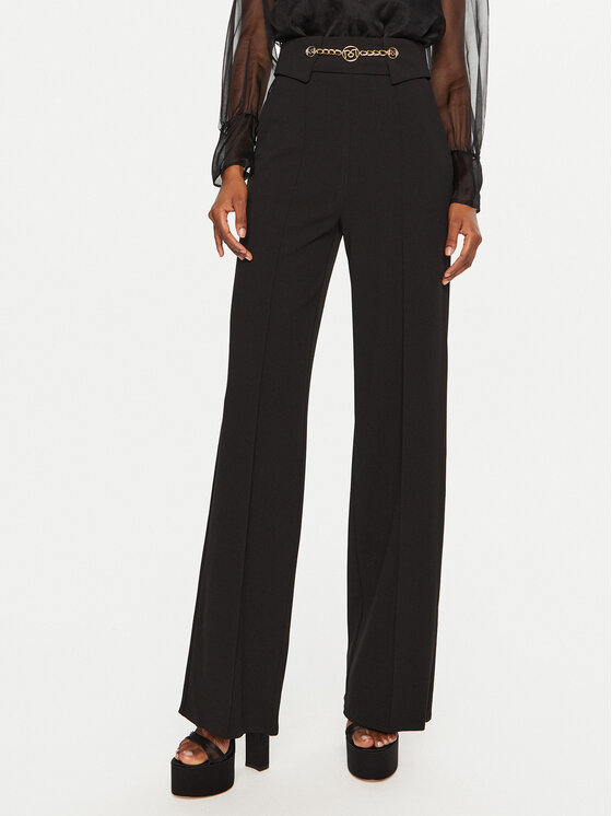 Rinascimento Rinascimento Штани з тканини CFC0120004003 Чорний Regular Fit