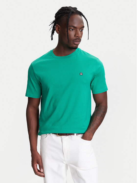 United Colors Of Benetton United Colors Of Benetton T-shirt 3MI5J1AF7 Zelena Regular Fit