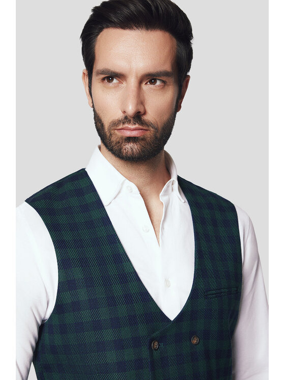 Lancerto Lancerto Kamizelka Legnano KA131224000002 Zielony Slim Fit