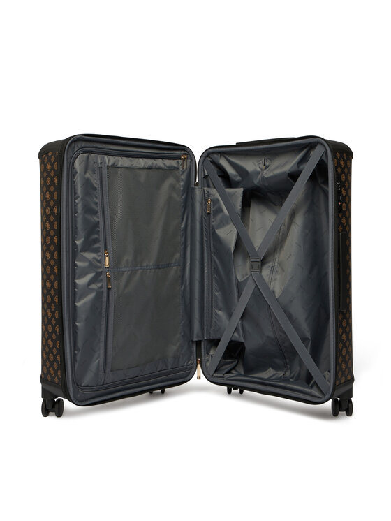 Guess Guess Didelis lagaminas Wilder Travel TWHP74 52988 Tamsiai ruda