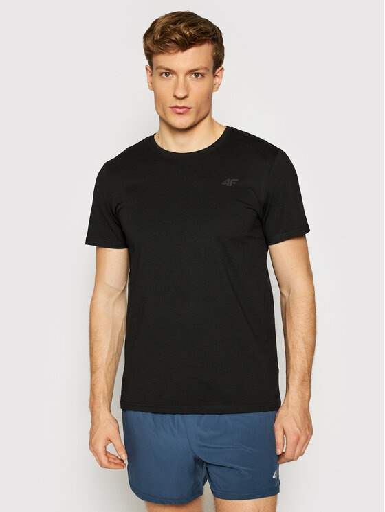 4F 4F T-Shirt NOSH4-TSM003 Czarny Regular Fit