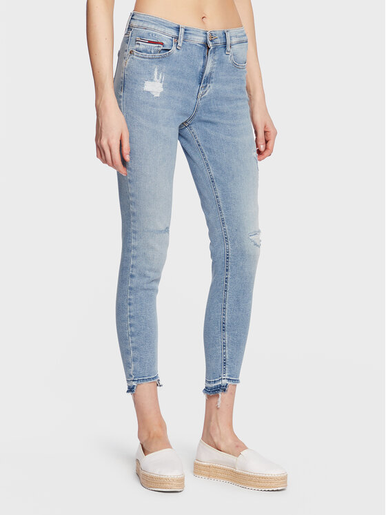Tommy Jeans Blugi Nora DW0DW14757 Albastru Skinny Fit Albastru imagine noua