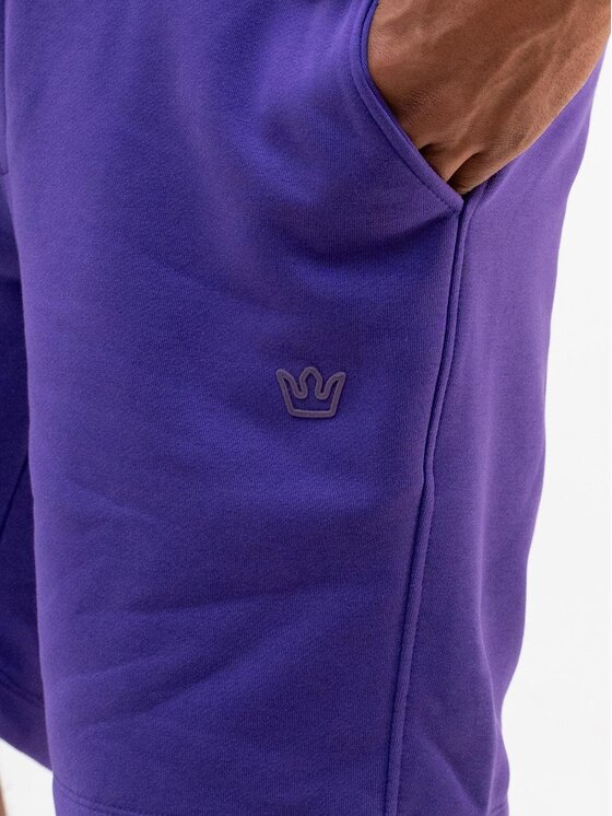 Jigga Wear Jigga Wear Szorty materiałowe Krótkie Spodenki Dresowe Męskie Fioletowe Jigga Wear Simple Crown XL Fioletowy Regular Fit