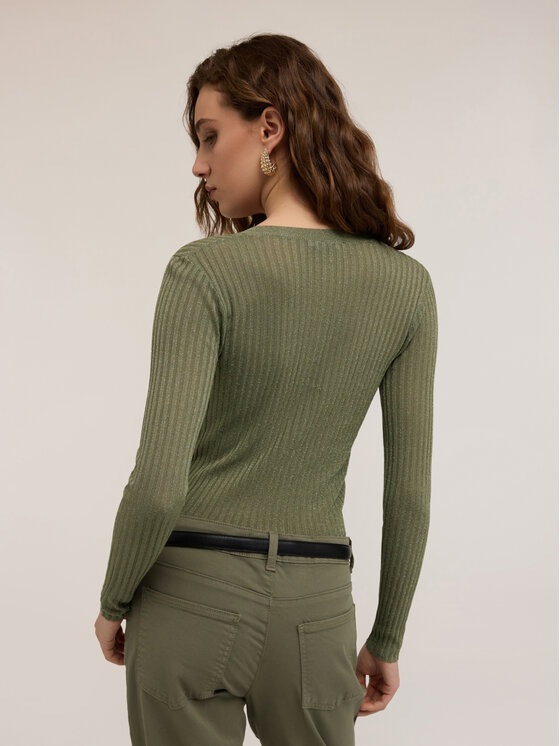 Motivi Motivi Cardigan M324W003407N015 Verde Slim Fit