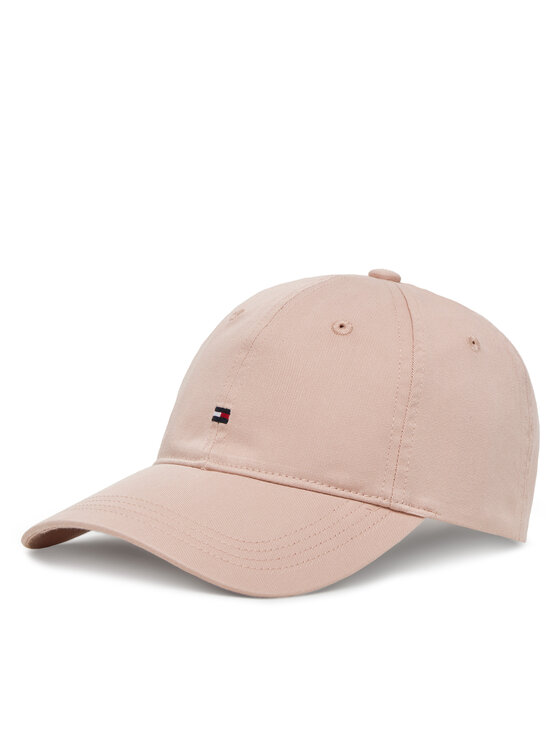 Czapka z daszkiem Tommy Hilfiger, Różowa, Essential Flag Soft Cap AW0AW17632