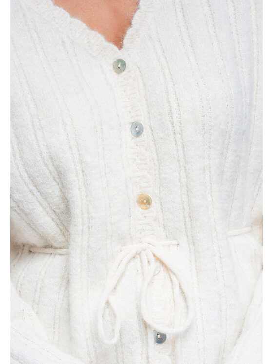 Ombre Ombre Sweter OW-SW-E0012 Beżowy Regular Fit