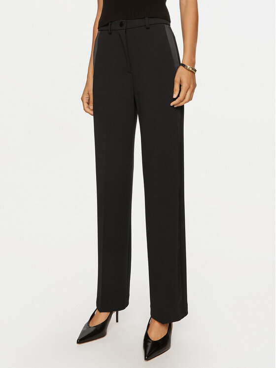 ViCOLO ViCOLO Szövet nadrág TS0207 Fekete Regular Fit