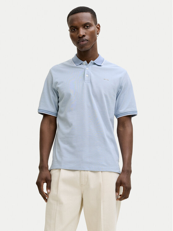 Jack & Jones Jack & Jones Polo marškinėliai Blualves 12274681 Žydra Regular Fit