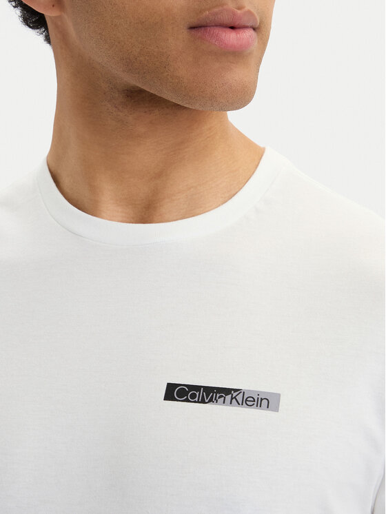 Calvin Klein Calvin Klein Tricou SS 30s EU LV04LG810G Alb Slim Fit