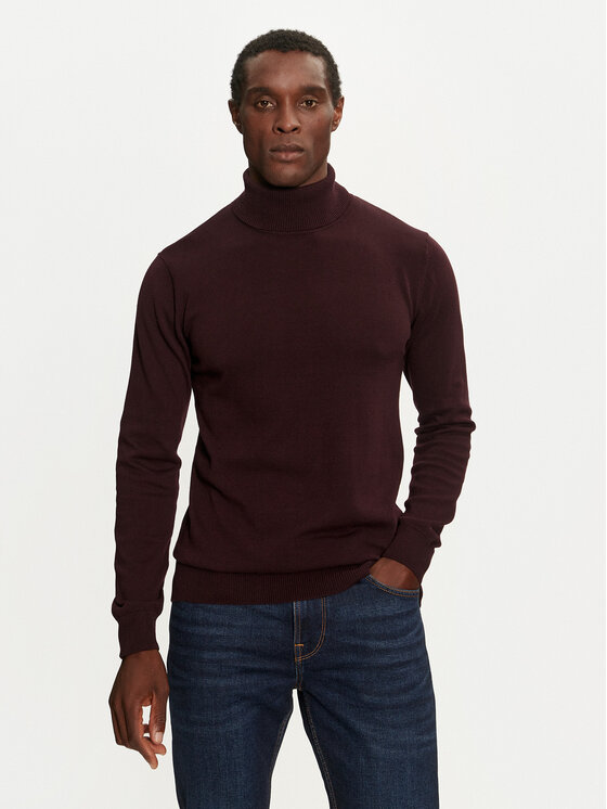 Brave Soul Brave Soul Rolák MK-230HUME05 Bordó Regular Fit