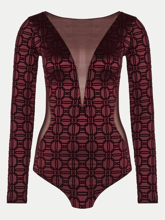 Elisabetta Franchi Elisabetta Franchi Body BO-011-47E2 Bordeaux Slim Fit