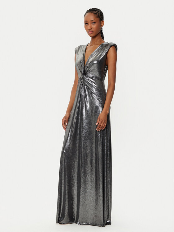Rinascimento Rinascimento Rochie de seară CFC0019762002 Argintiu Regular Fit
