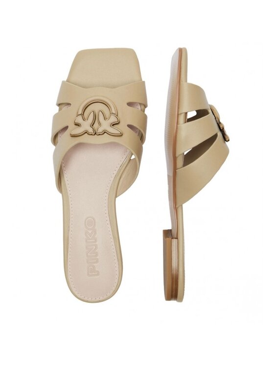 PINKO PINKO Klapki Marli 09 SD0313P003 Corda I35 Beżowy