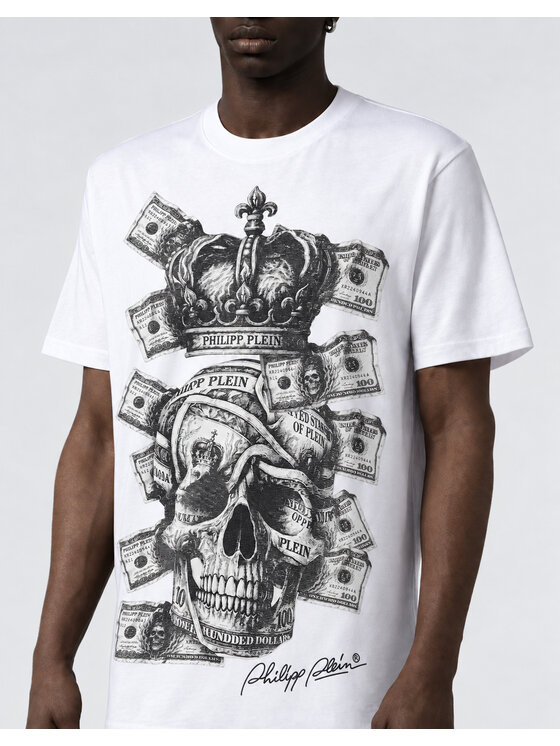 PHILIPP PLEIN PHILIPP PLEIN T-Shirt 31297 Biały Regular Fit